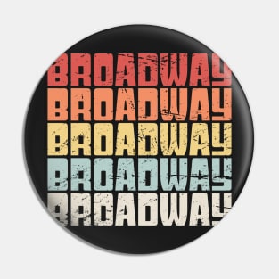 Retro BROADWAY Text Pin