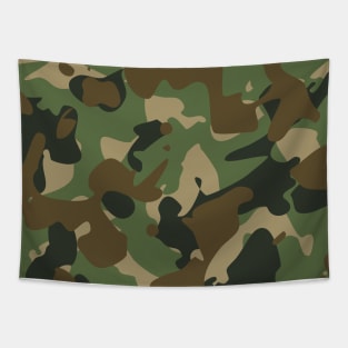 Camouflage pattern -Green and Brown Camo -Military Camouflage Classic Tapestry