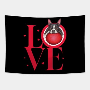 Boston Terrier Love Tapestry