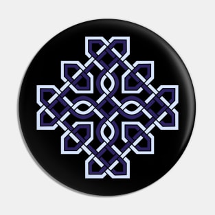 Celtic Cross Weaved Blue Pin