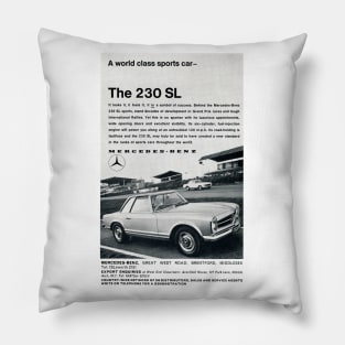 Vintage Mercedes car advert Pillow