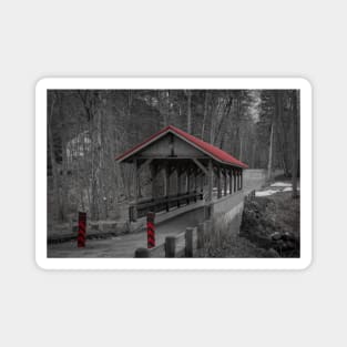 Old Sage Road New Hampshire Covered Bridge Magnet