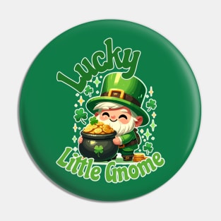 Lucky Little Gnome with Pot of Gold - St. Patrick's Day Pin