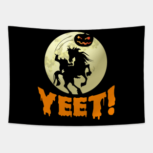 Yeet Pumpkin Halloween Tapestry