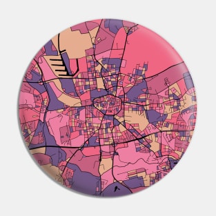 Dortmund Map Pattern in Purple & Pink Pin