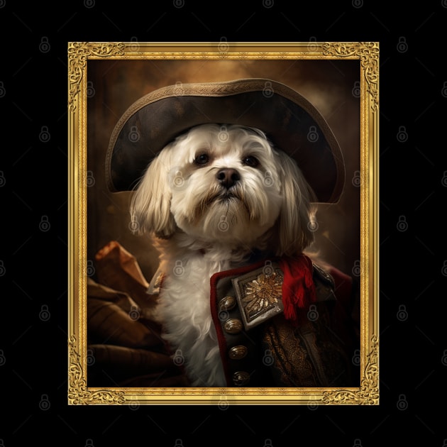 Dashing White Havanese - Medieval Cuban Conquistador (Framed) by HUH? Designs