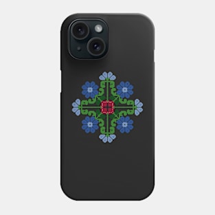 8 bit Flower traditional design pattern Phone Case