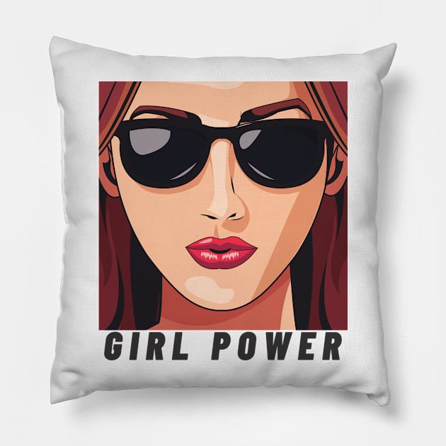 Girl Power - Style 2 Pillow by iconking