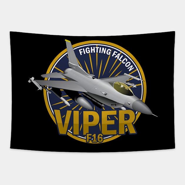 F-16 Viper Fighting Falcon Tapestry by Mandra