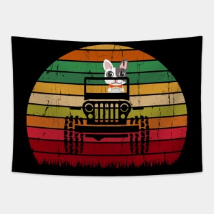 The Best Dogs Drive Jeep Vintage Jeep Jeeps Lover Dog Lover Tapestry