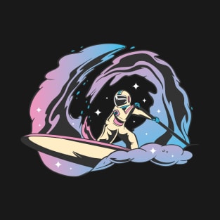 Paddleboarding in galaxy T-Shirt