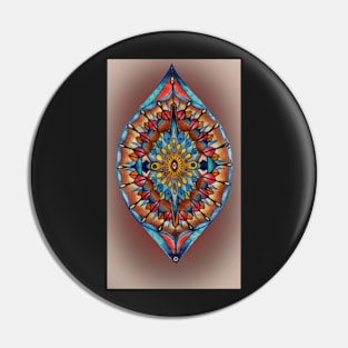 mandala, mandorla in warm tones Pin