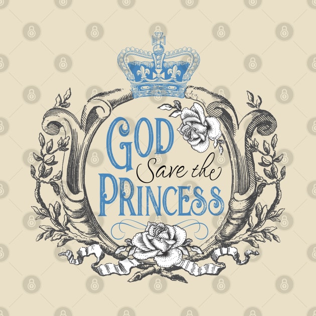 God Save the Princess of Wales Vintage Crown by figandlilyco