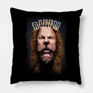 Caricature Of Riff Master James Hetfield As The Cowardly Lion Pillow