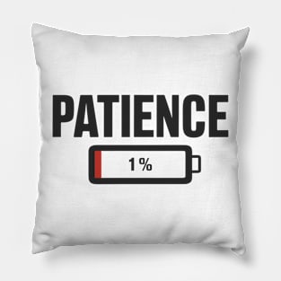 Battery Patience Work Stress Level Pillow