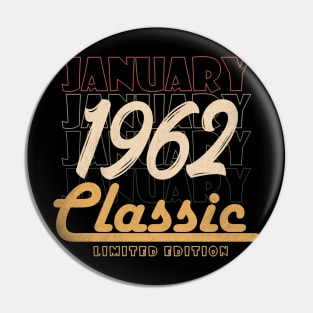 january 1962 birthday Pin