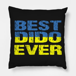 Best Dido Ever Grandfather Distressed Ukrainian Flag Pillow