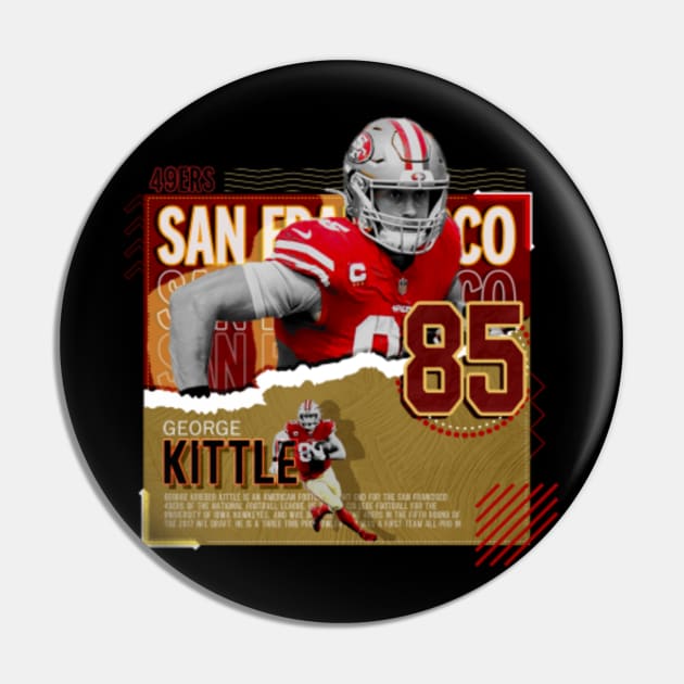 George Kittle Football Paper Poster 49ers Pin