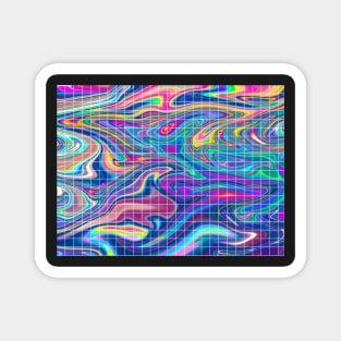 Swirls- Holographic Tiles Magnet