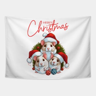 "Mice Merriment: A Whiskerful Christmas" Tapestry