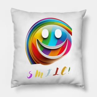 Smile and spread joy around you, Smiles are Contagious Pillow