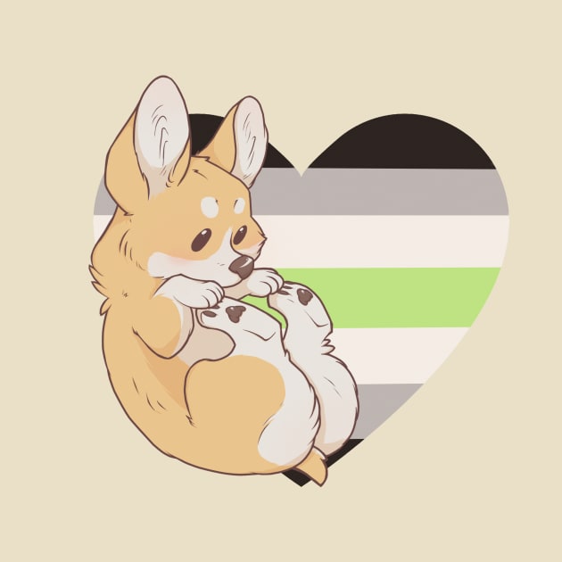 Agender Pride Corgi by saltuurn