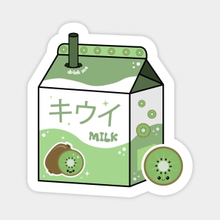 Kawaii Kiwi Milk Magnet