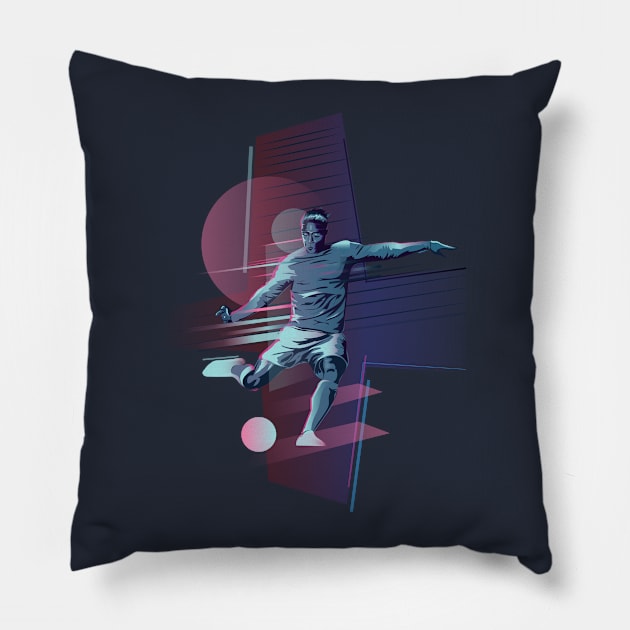 football striker Pillow by Illcesar