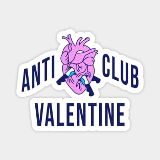 Retro Anti Valentine Club Funny Valentine Day Anti Love Magnet