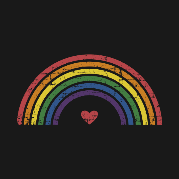 Rainbow flag heart for lesbian, gay, bi and trans community by Designzz