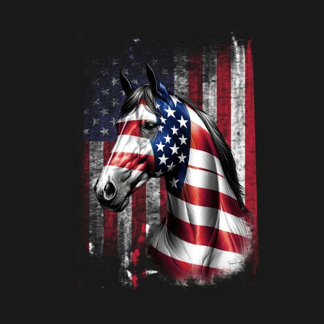 American Flag Horse by Che Tam CHIPS