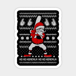 santa baseball ugly christmas Magnet