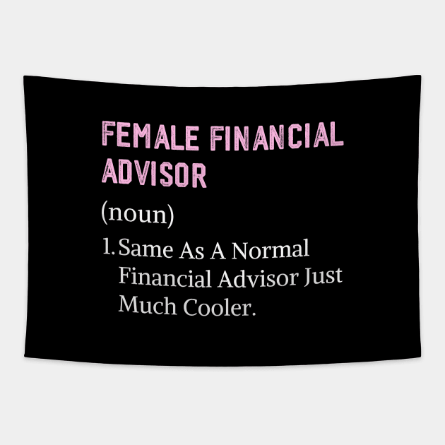 Financial advisor women assistant female financial advisor Tapestry by Printopedy