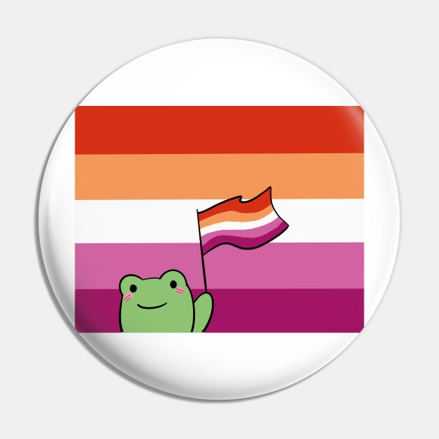 Rana Bandera de visibilidad lesbiana Pin by uchix