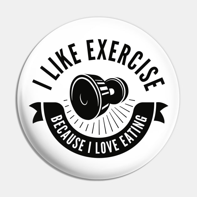 I Like Exercise Pin by LuckyFoxDesigns