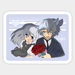Cute anime couple kissing Sticker for Sale by NermyCupcakes