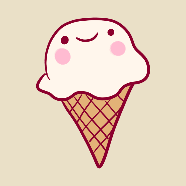 Ice cream cone illustration by Mayarart