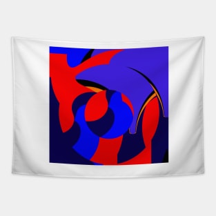Swirling Cubism Tapestry