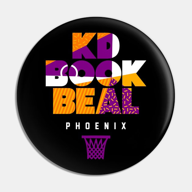 Phoenix Basketball Star Player Trio Retro Pin by funandgames