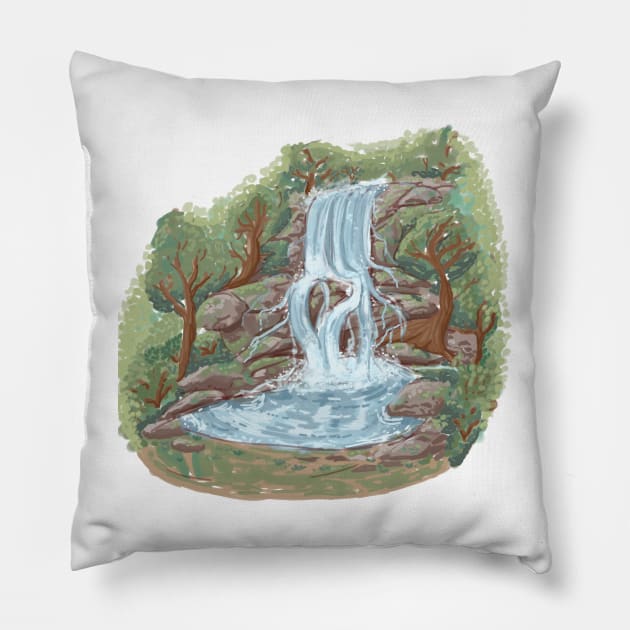 Waterfall Pillow by schri84