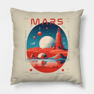 Retro Design Mars Pillow