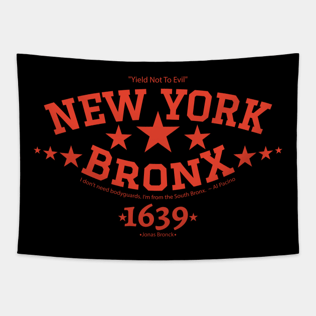 New York Bronx - New York Bronx Schriftzug - Bronx Logo Tapestry by Boogosh
