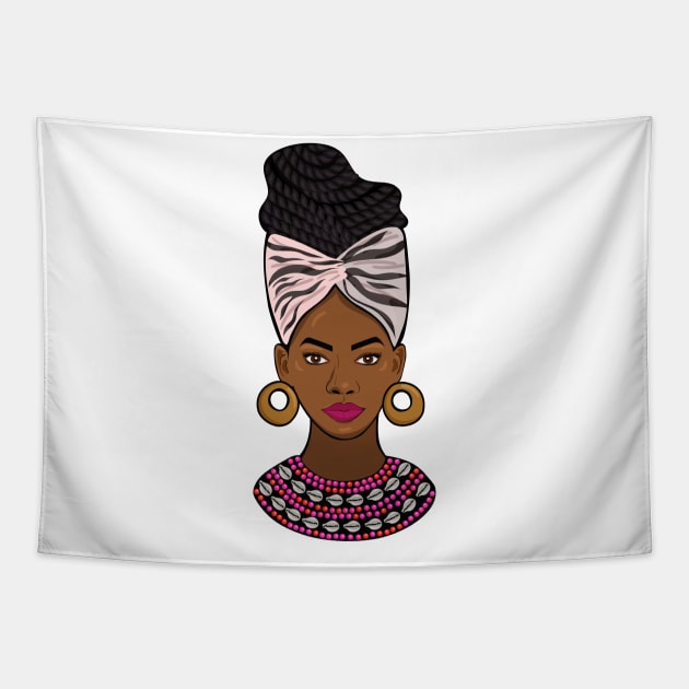 African woman Tapestry by Mako Design 