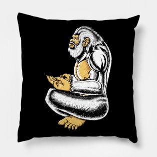 Yeti meditation peaceful mind Bigfoot,Sasquatch Pillow
