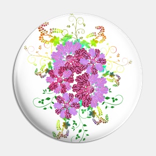 Maroon Floral Decoration Dream Love Pin