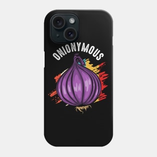 Onionymous Retro Style Onions Funny Onion Puns Phone Case