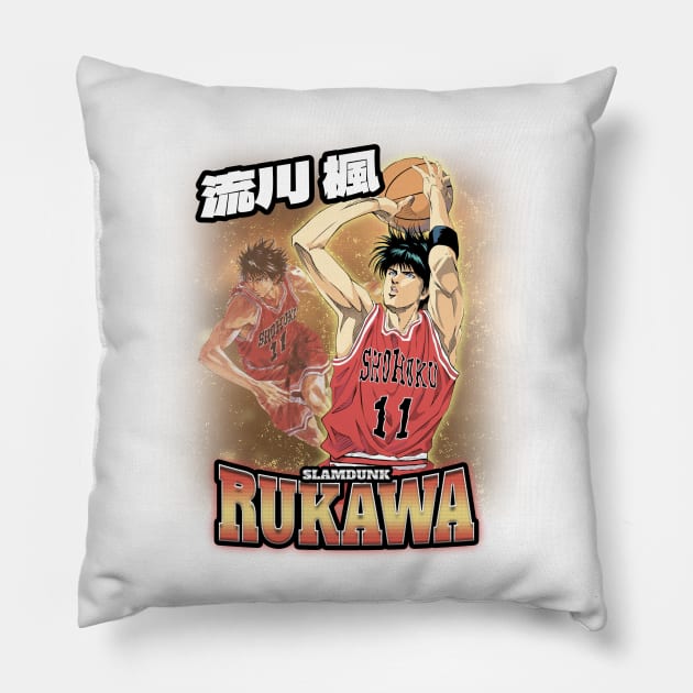 Rukawa Kaede - Offense Demon - Shohoku - Slam Dunk Basketball Character Pillow by OtaCrooks