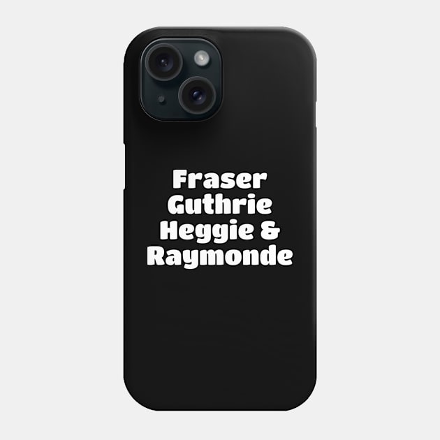 Cocteau Twins Band Member White Type Phone Case by kindacoolbutnotreally