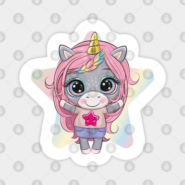 Cute Unicorn Magnet by Reginast777