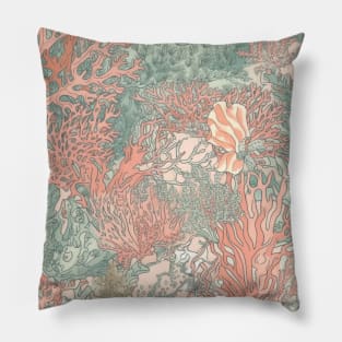 Pastel Coral Design Pattern V9 Pillow